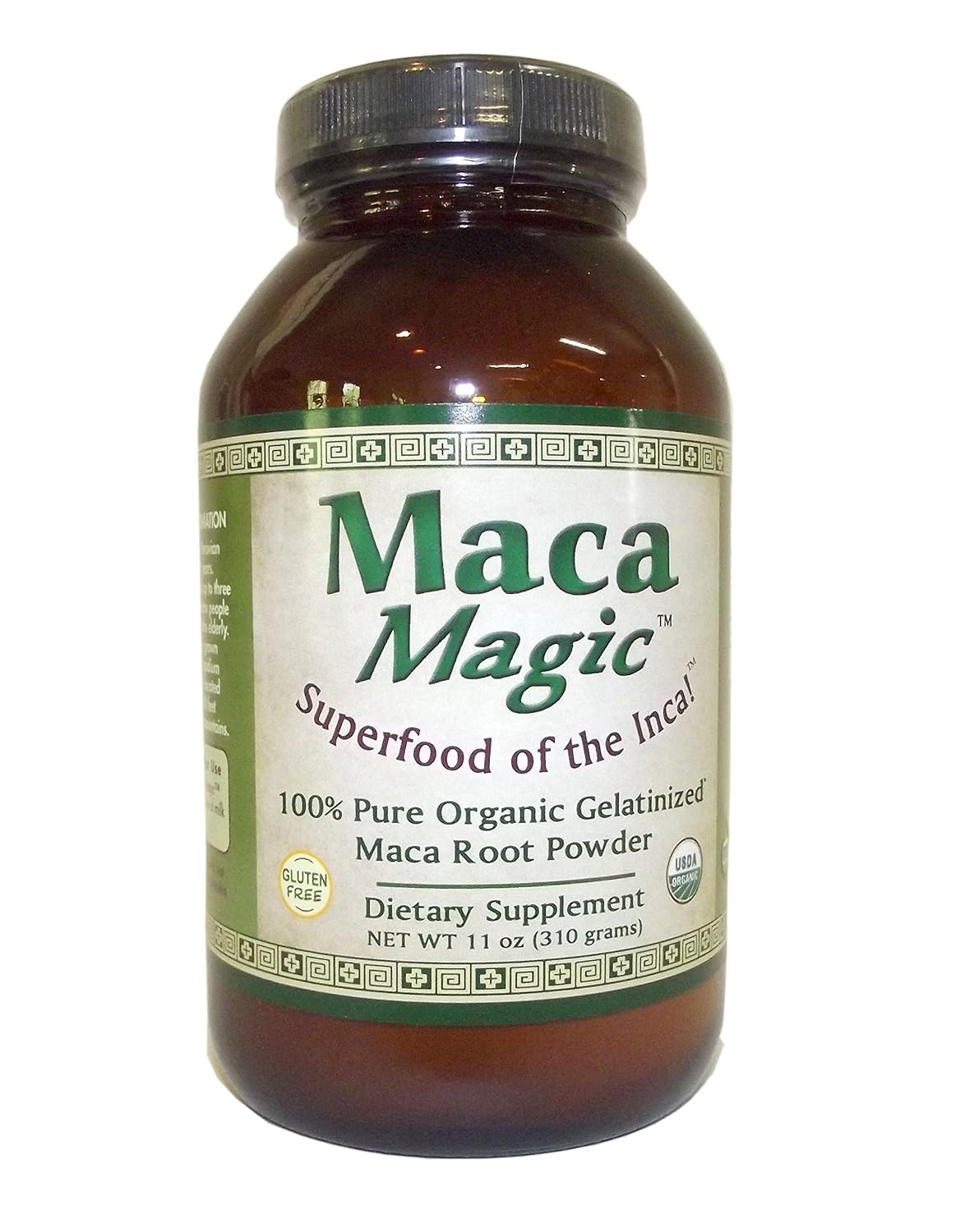 Maca Magic 100 Percent Pure USDA Organic Gelatinized Maca Root Powder in Jar (11 OZ)