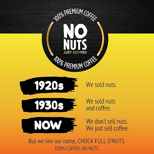 CHOCK FULL O’NUTS NEW YORK ROAST, DARK ROAST GROUND COFFEE – GOURMET ARABICA COFFEE BEANS – BOLD, FULL-BODIED AND INTENSE COFFEE (23 OZ. CAN)