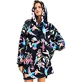 Huglanket Hummingbird Gifts for Women, Blanket Hoodie Wearable Hooded Blanket, One Size