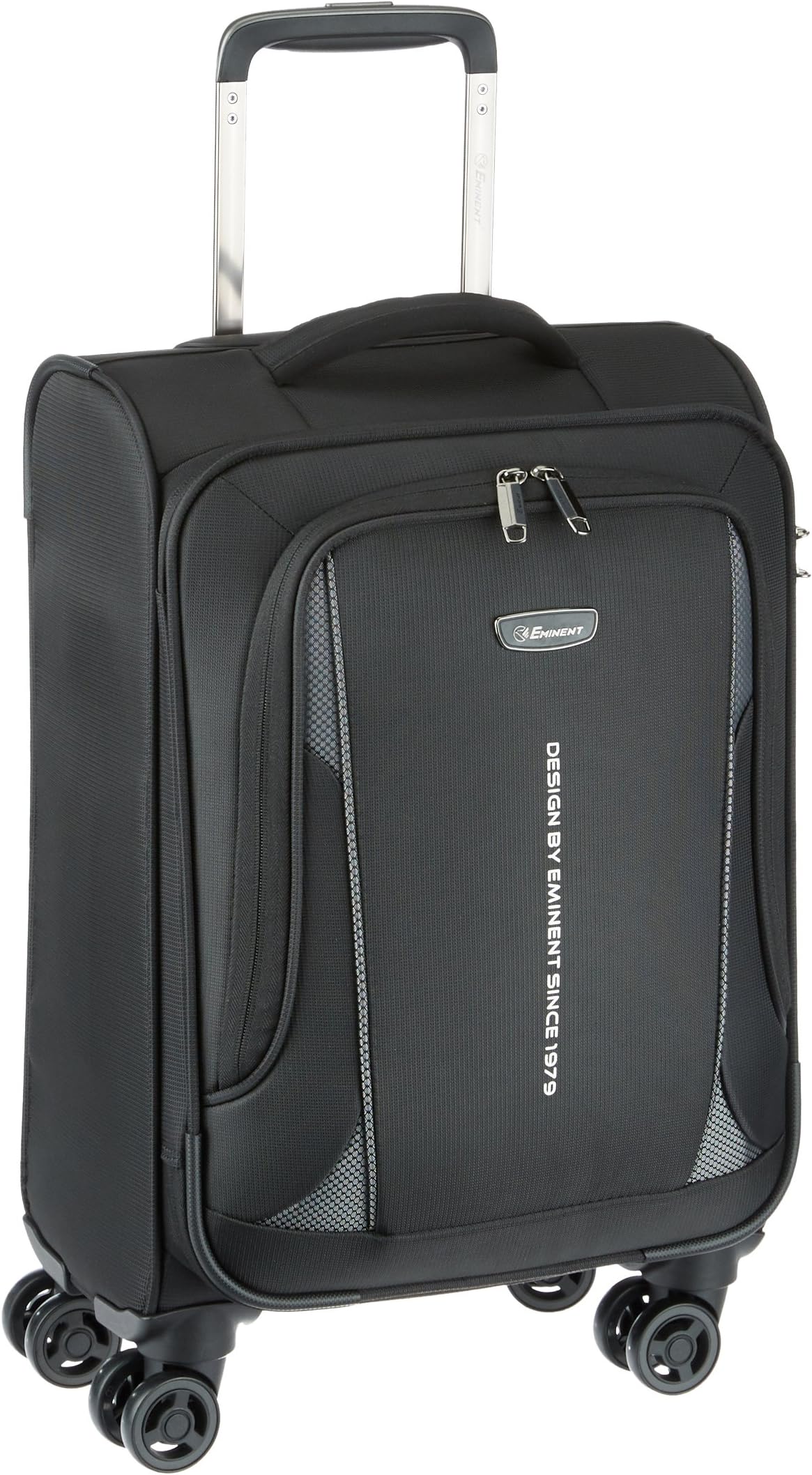 Evoque Nylon 58 cms Black Softsided Carry-On (6848- BK)
