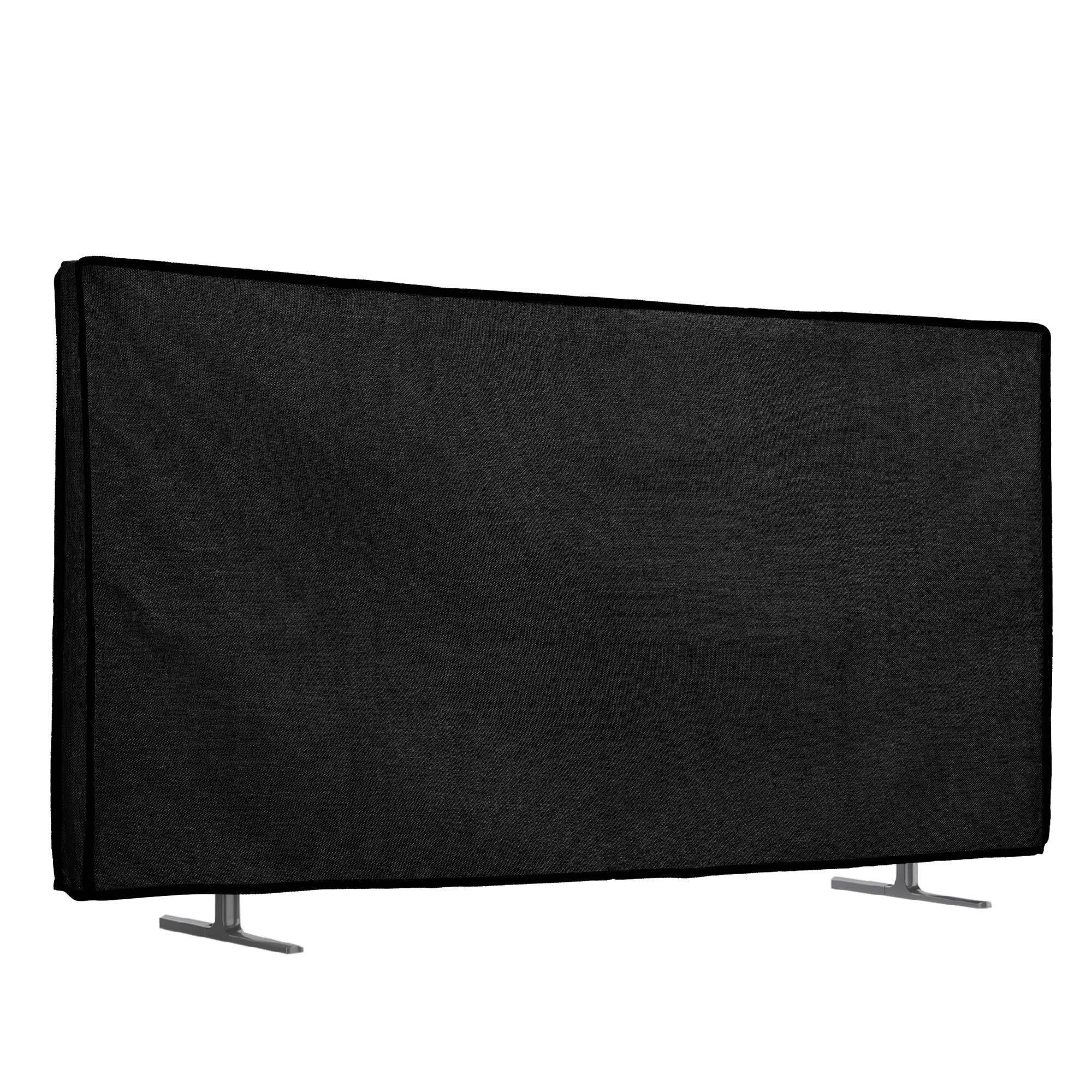 kwmobile Dust Cover for 65" TV - Linen TV Display Protector for TVs - Protect Your TV Screen - Black — image 1
