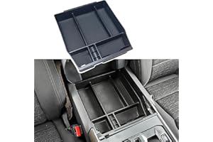 Zxiaochun Center Console Organizer Compatible with 2021 2022 2023 2024 Ford F150 Interior Accessories, Armrest Box Insert Storage Tray (Full Console w/Bucket Seats ONLY)-Black