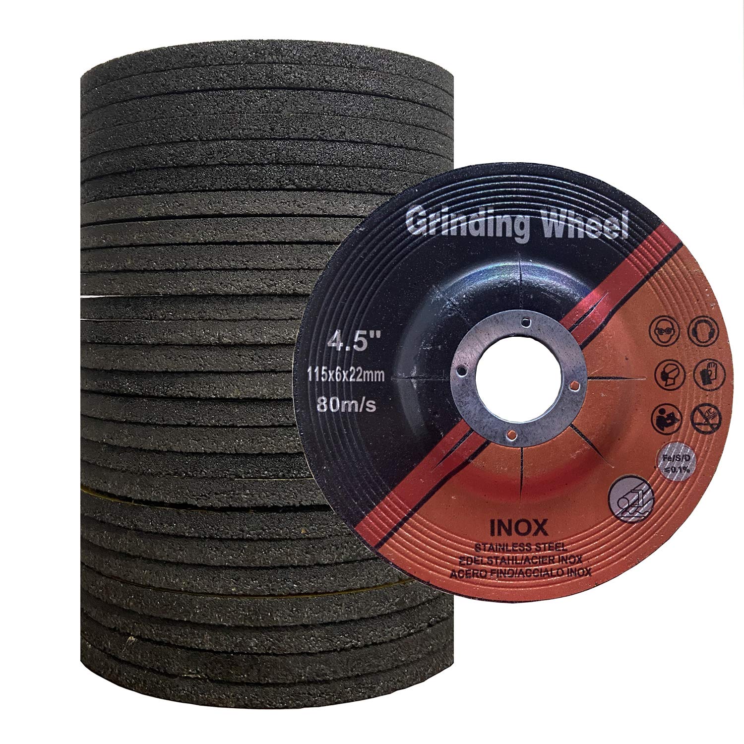 Photo 1 of Grinding Wheel for Grinders?Grinding Wheel for Metal ?Aggressive Grinding for Metal (25 Pack, 4.5 Inch?1/4" Thick, 7/9")