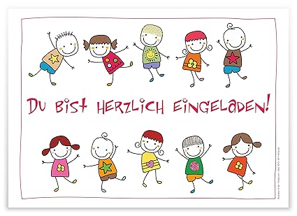 10 Biglietti Di Invito 2 Carte Divertenti Gratis Bello