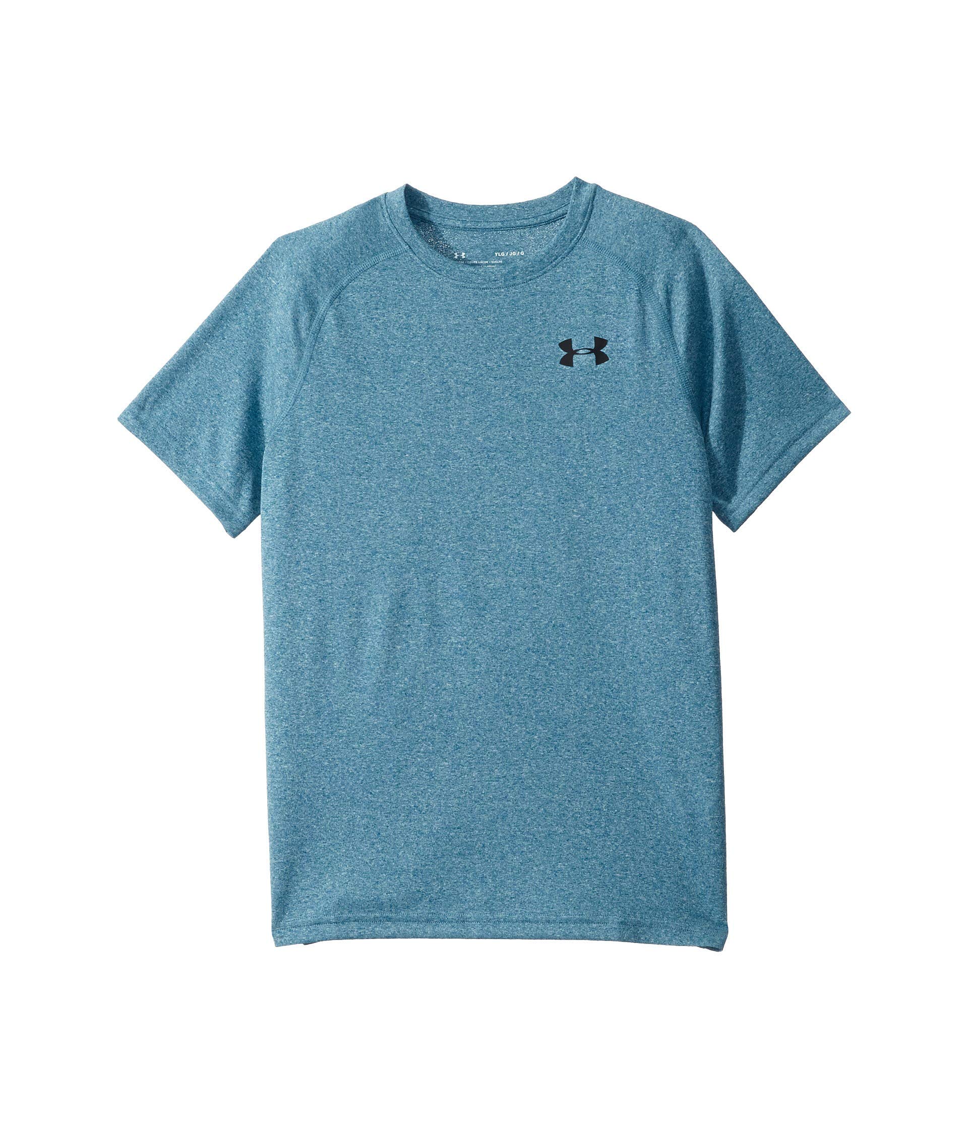 Under Armour Boys Tech T-Shirt - Teal Vibe Light Heather, Youth X-Small