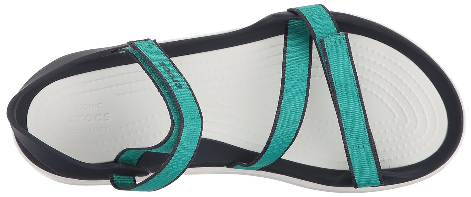 crocs swiftwater webbing w sport sandal tropical teal 5 b(m) us