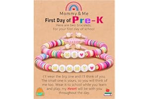 UNGENT THEM First Day of School Gifts for Mom and Daughter Mommy and Me Back to School Bracelets