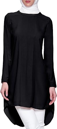 black chiffon tunic dress