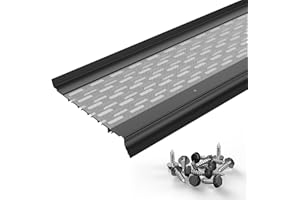 Waterlock Micromesh 5 inch Gutter Guards Leaf Protection, 1 Feet Sample Pack Black, Stainless Steel Mesh, Aluminum Gutter Covers, Contractor Grade Gutter Guard from Manufacturer