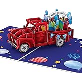 Lovepop Happy Birthday Pop-Up Card for Her, Him, Girls, Boys - 3D Greeting Cards - Truckloads of Birthday - 5" x 7" - Blank Notecard & Envelope Included