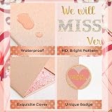 HILAVO Rose Gold Farewell Guest Book We Will Miss You Signature Keepsake view 3