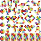 30 Pack Medium Snake Cube Fidget Toys Goodie Bag Stuffers for Kids, Treasure Box Toys for Classroom, Twist Puzzle for Party Favors, Birthday, Back to School Gifts, Stocking Stuffers for Kids