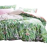 Amazon.com: Wake In Cloud - Botanical Duvet Cover Set, 100