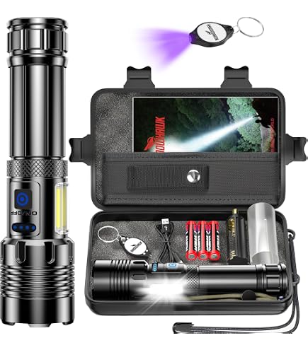 PHIXTON Rechargeable Flashlight 100000 High Lumens Long Lasting