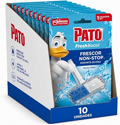 Fresh Boost Colgador WC Marine Wave, Limpia, Refresca y Perfuma el Inodoro, Frescor Intenso, Pack 10 Colgadores