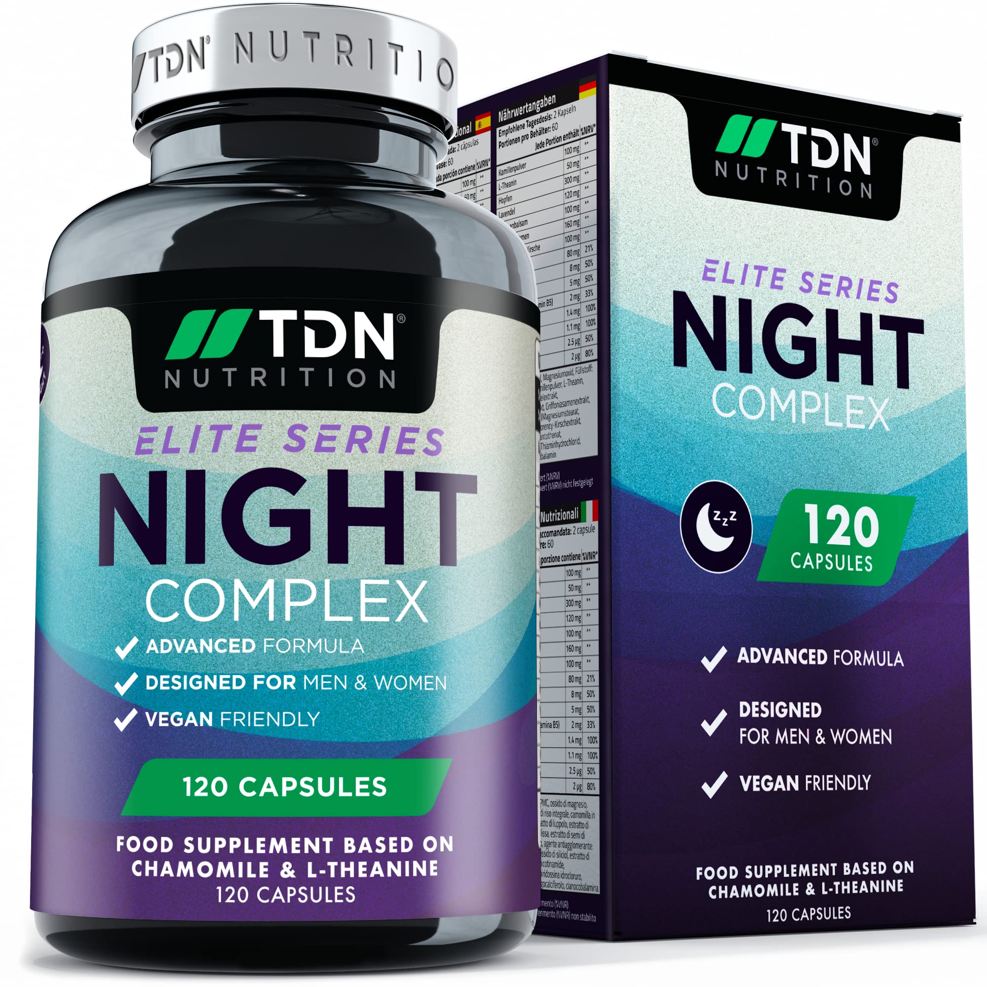 Vegan Sleep Capsules with 5-HTP, Chamomile & Lemon Balm β 120 Count β Montmorency Cherry, Hops & Lavender β Supports Rest & Overnight Support