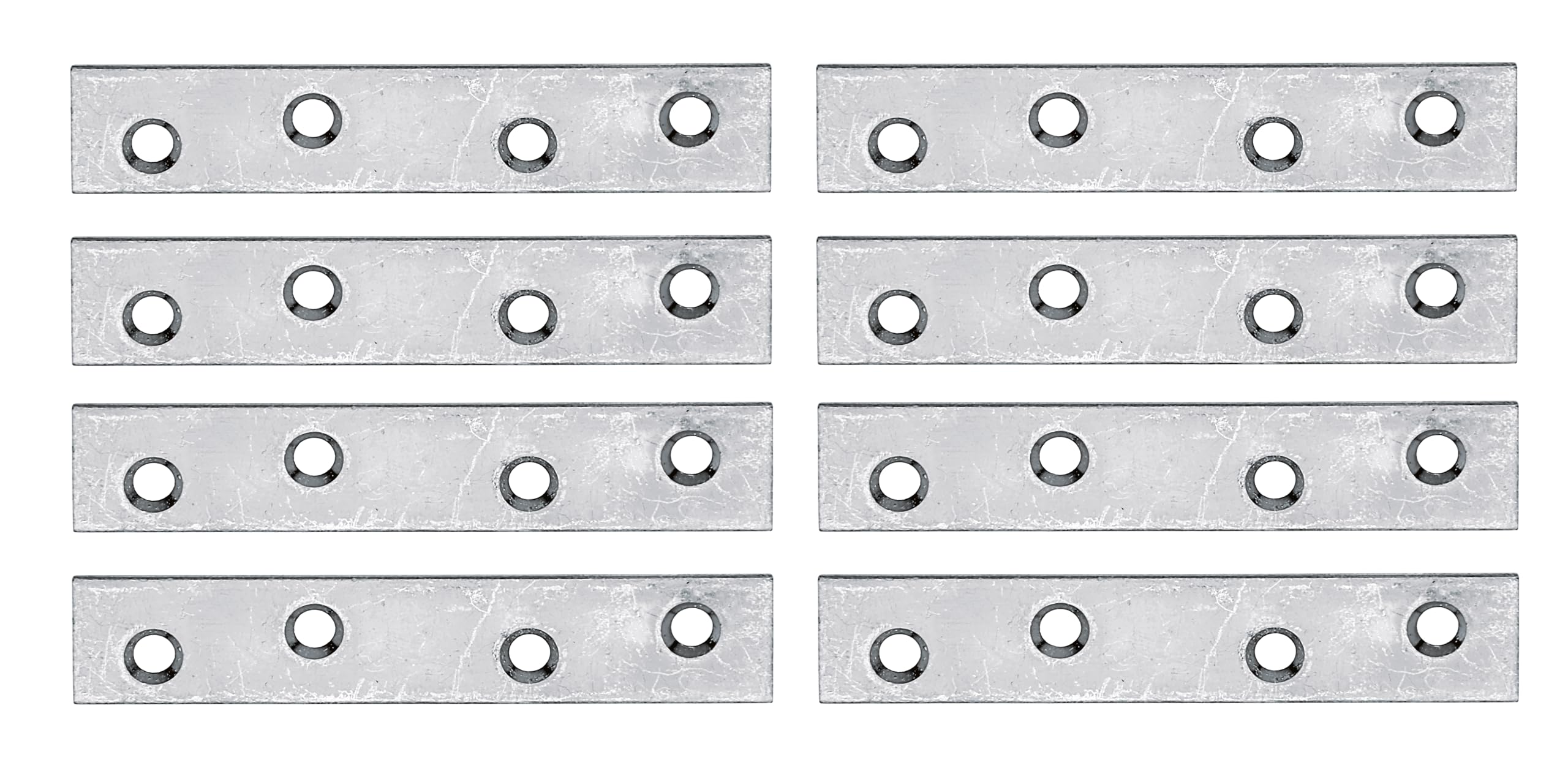 Connecting Plate Narrow Large Pack Yellow-Galvanised 80 x 15 mm / 8 STK.