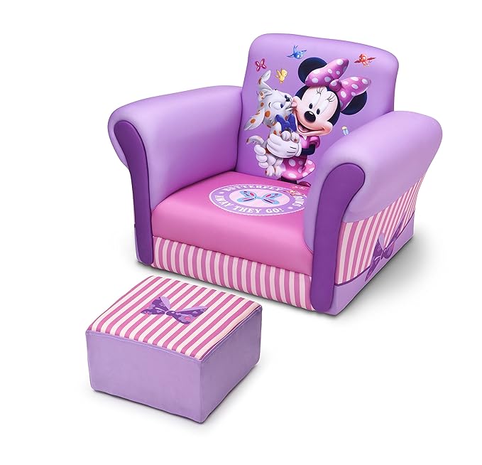 minnie mouse upholstered sofa & ottoman set