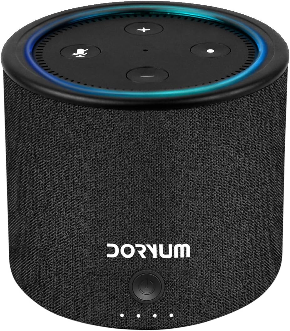 Echo Dot Battery Base,Doryum 10000mAh Power Bank for Echo Dot 2nd Generation-Black