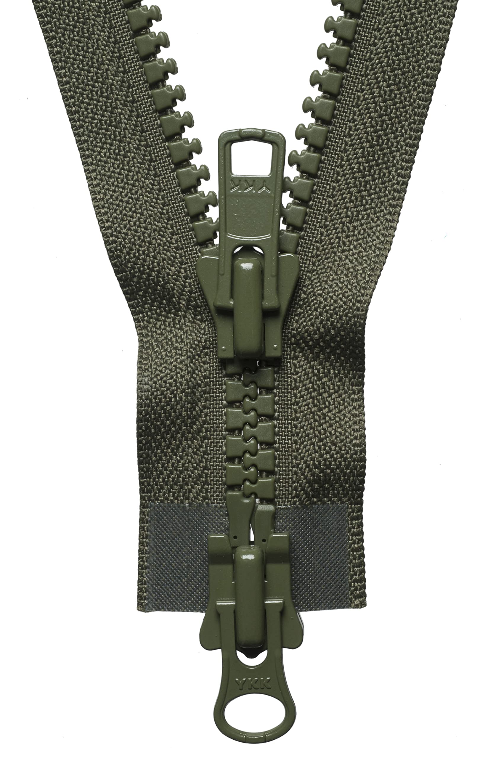 YKK Two Way Slider Zip, No. 566 Khaki, 76 cm Length