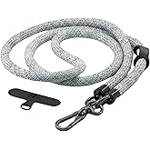 Little Fire Craft Cell Phone Lanyard Crossbody Rope Around the Neck Wrist Strap for Most Smartphone Case Headset Keychain Offices ID - Camo White