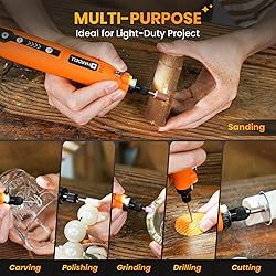 HARDELL Mini Cordless Rotary Tool, 5-Speed and USB
