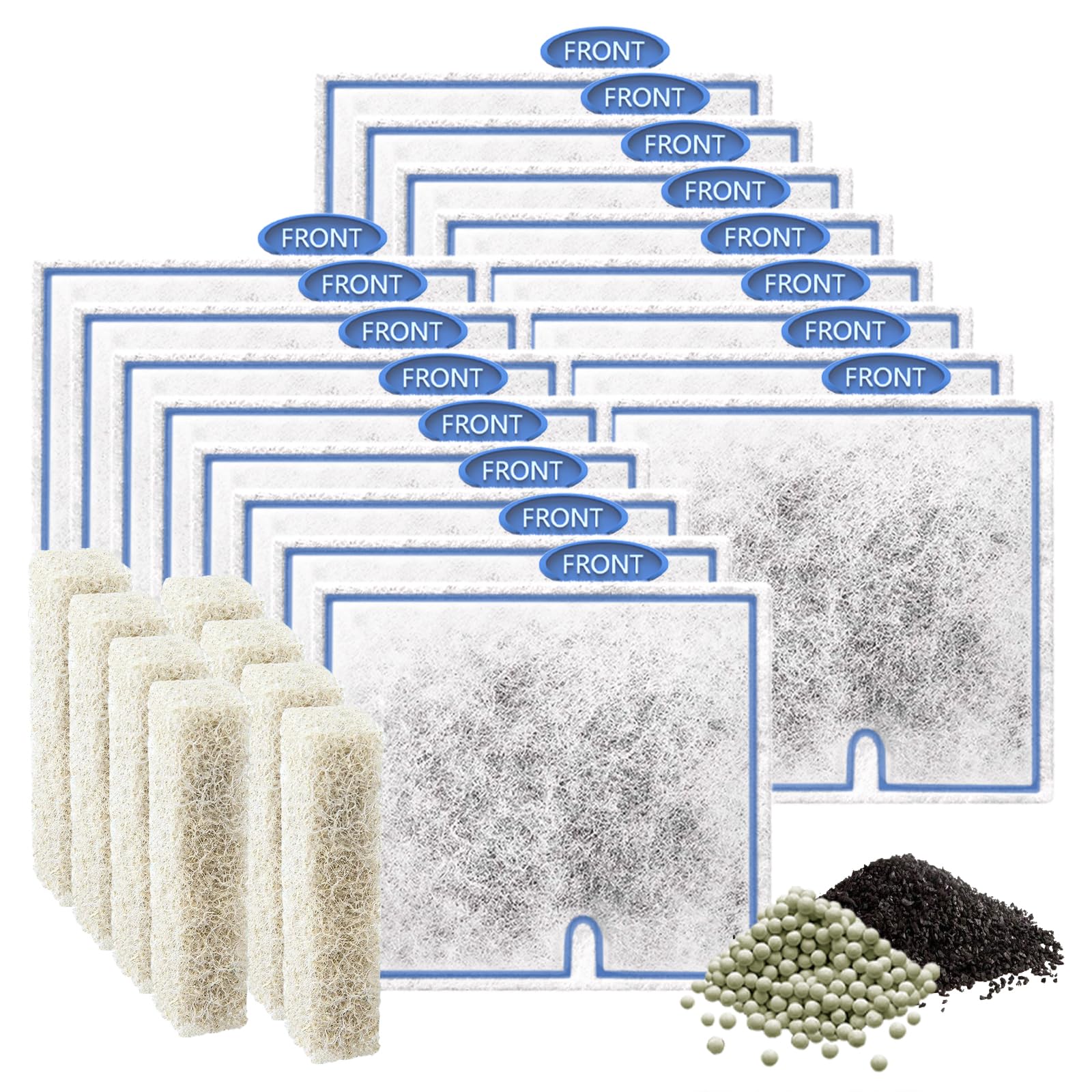 Photo 1 of 16 Pack Medium Filters Cartridges Compatible with Aqueon Fish Tank Filter Cartridges Compatible with Aqueon QuietFlow LED PRO Power Filter Size 10/Power Filter Size 10/E Internal Power Filter Size 20