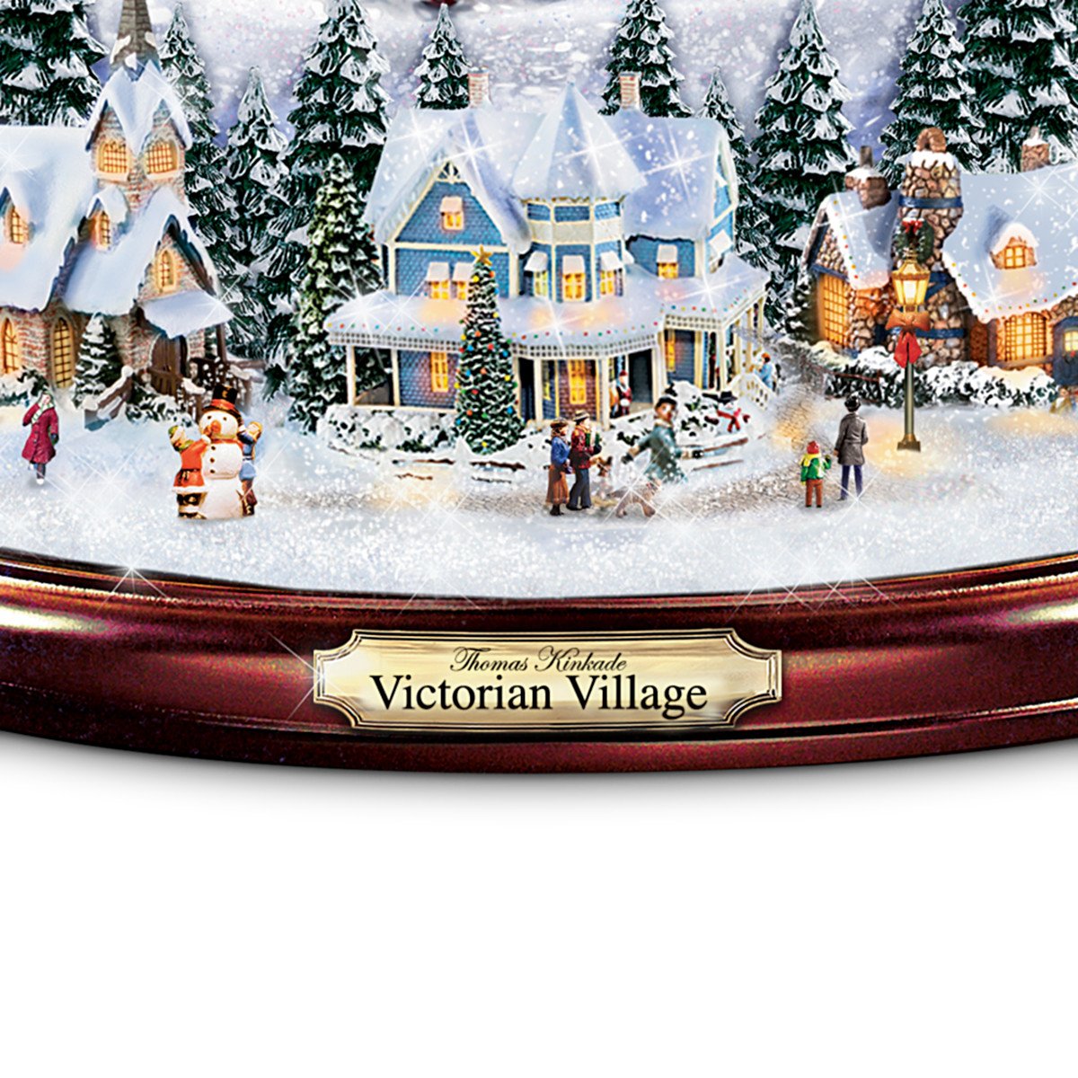 Home & Kitchen Thomas Kinkade Victorian Village Illuminated Musical