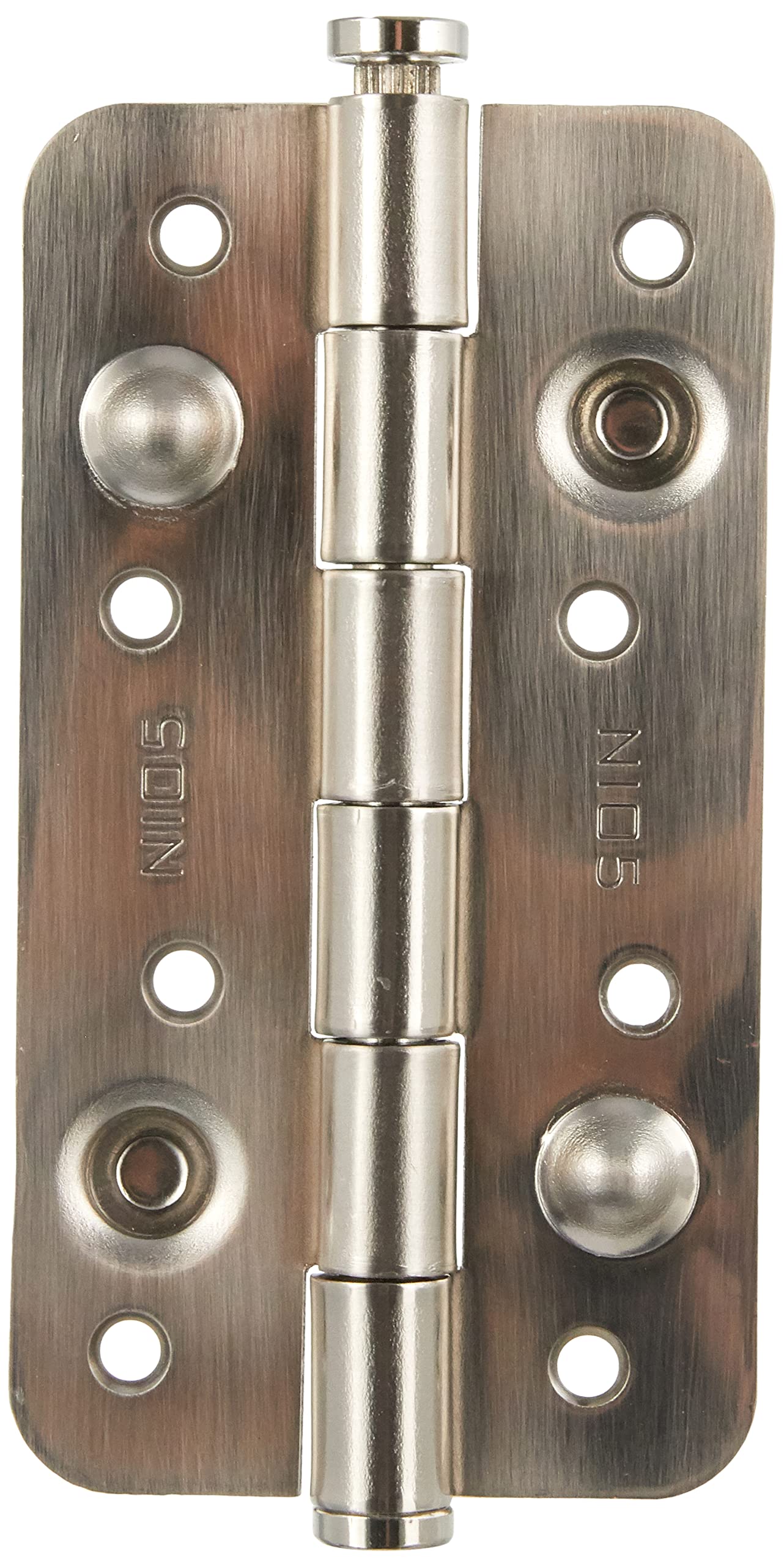 Jdel 0 Pack of 3 Door Safety Hinge Without Round Edge, Nickel, 150x80