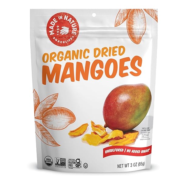 MADE IN NATURE ORGANIC DRIED MANGOES, NON-GMO, GLUTEN...