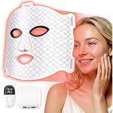 LanAqua Red Light Therapy for Face, 6000mAh Rechargeable LED Face Mask | 7 Colors Red Light Mask, NIR 850nm &amp; Red 630nm,10/15/20 Min Timer, 5-Level Redlight Therapy Mask for Face, Home, Travel