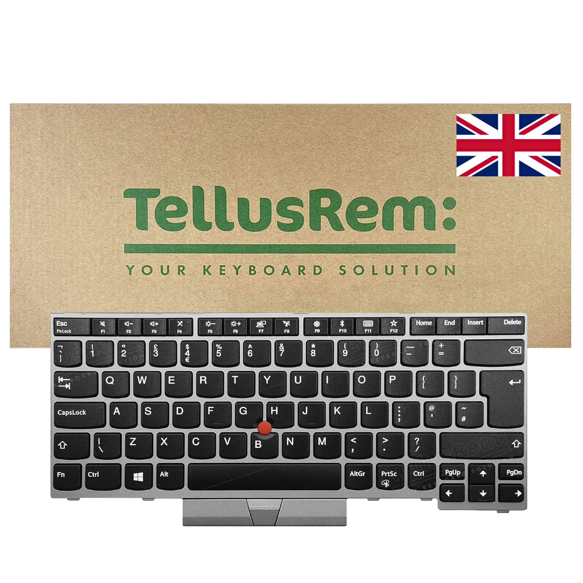 replacement UK non-backlit keyboard for Lenovo Thinkpad T480s, T490, E490, L480, L490, L380, L390, L380 Yoga, L390 Yoga, E490, E480