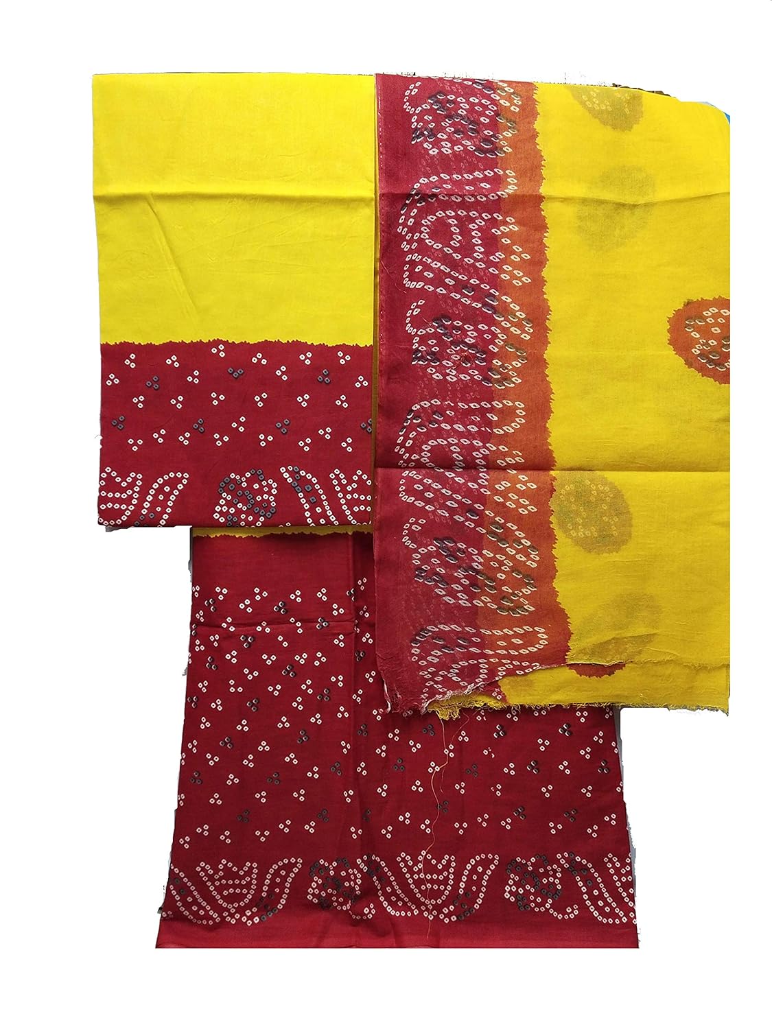 Buy Women's Heavy Cotton Unstitched Rajputi Poshak Dress Material, Fabric at Amazon.in