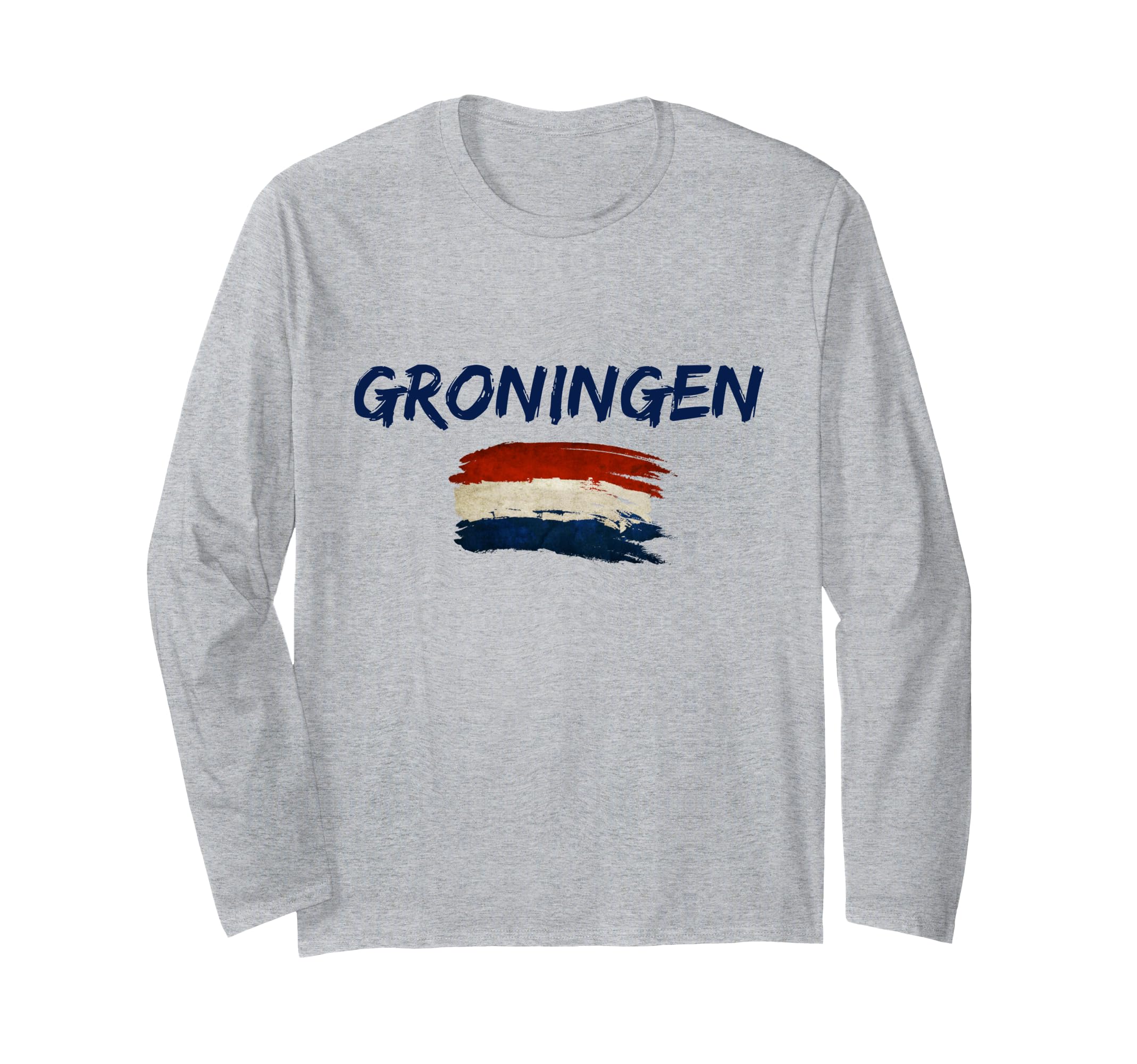 Groningen Dutch Flag Design for Netherlands Fans Long Sleeve T-Shirt