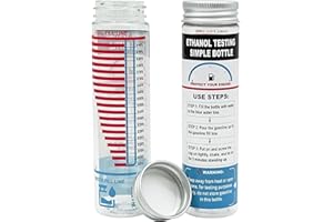 LUCKLYJONE E85 Tester Kit, Reusable Ethanol Test Kit, Wide Mouth Fuel Test Bottle, Gasoline Super Content Tester (2 Pack)