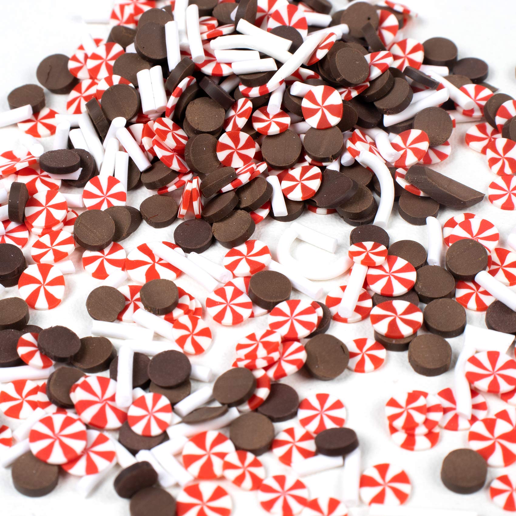Polymer Clay Sprinkles for Fake Dessert Cake Decor, Decoden Phone Case, Slime Deocration Pack of 30g (Spirals & Chocolate)