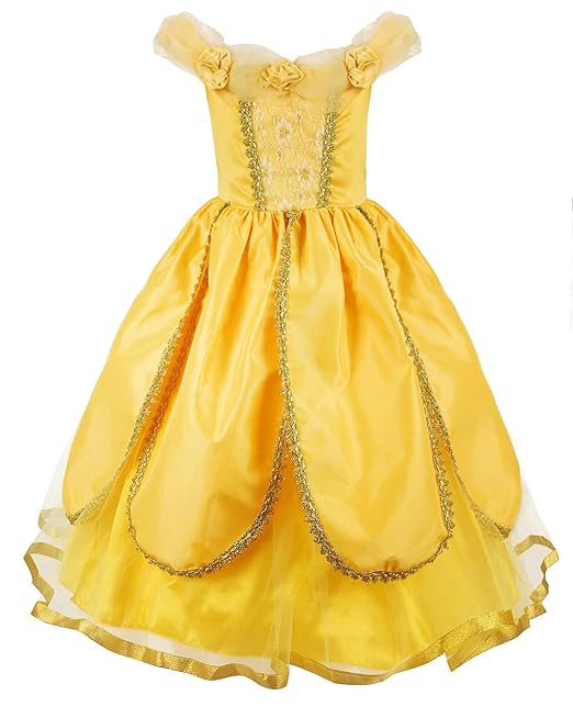 JerrisApparel Belle Kleider Kostüm Party Schick Ankleiden für Prinzessin Mädchen