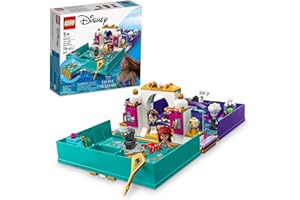 LEGO Disney The Little Mermaid Story Book 43213 Fun Playset with Ariel, Prince Eric, and Ursula Micro-Doll, Disney Princess Toy, Birthday Present for Kids and Fans Aged 5 and up