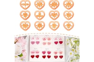 Puocaon Valentines Polymer Clay Cutters - 12 Pcs Shapes Valentine's Day Polymer Clay Cutters for Earrings Making Romantic Love Heart Shape Clay Cutters for Polymer Clay Jewelry