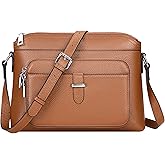 Over Earth Genuine Leather Crossbody Bags for Women Small Ladies Handbags and Purses with Card Slots