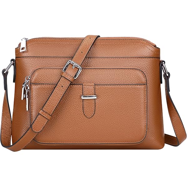 Amazon.com: Ruzioon buffalo Leather Crossbody Purse Women  display picture 1