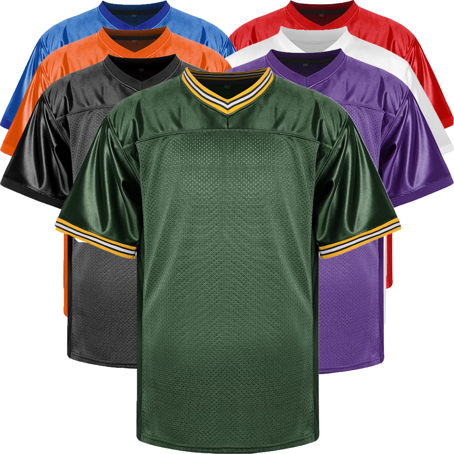 JKNAKN Blank Football Jerseys Mesh Athletic