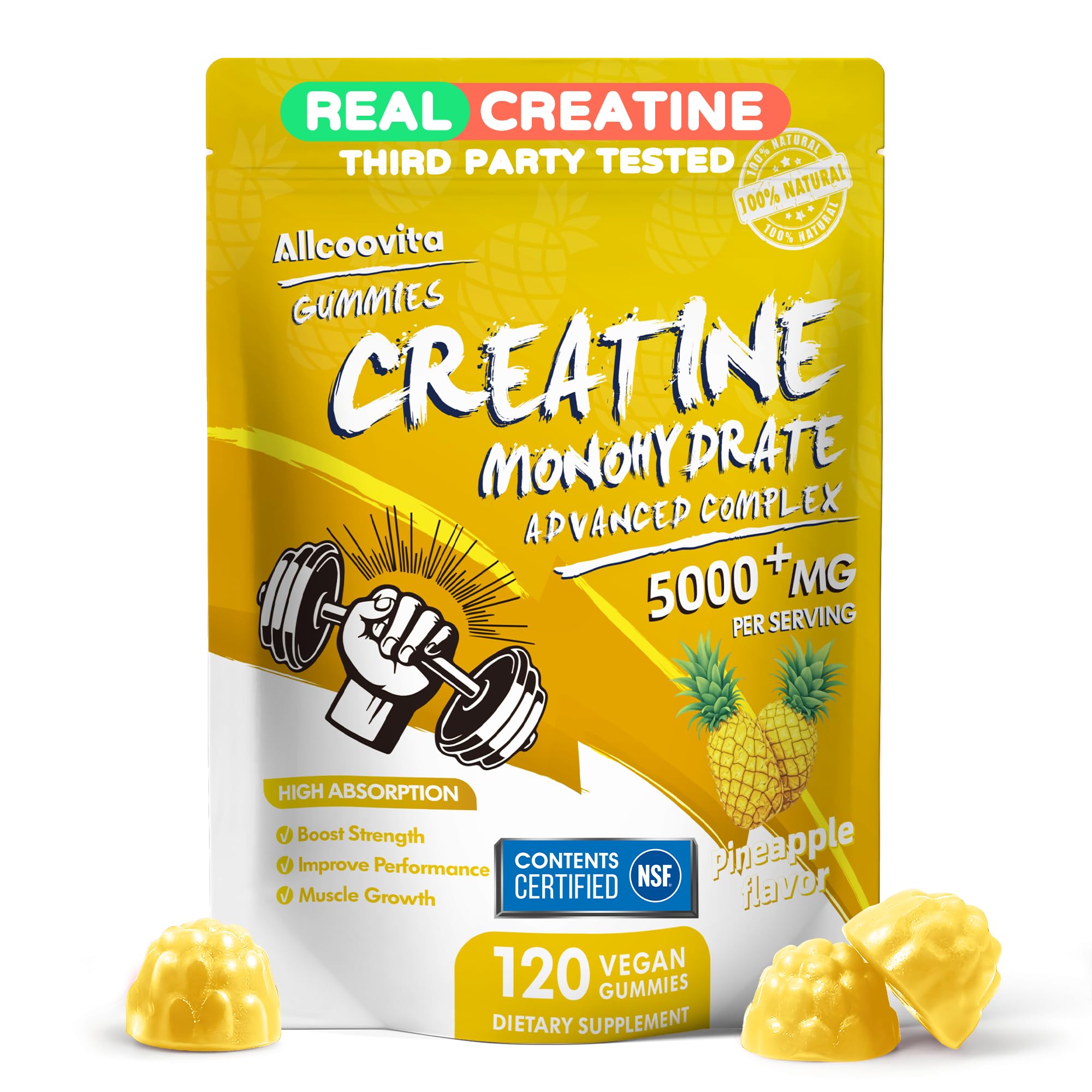Creatine Monohydrate Gummies (Pineapple)