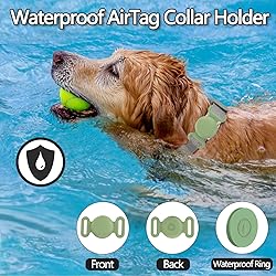 Waterproof Airtag Dog Collar Holder Compatible with