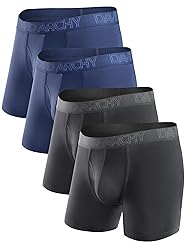 DAVID ARCHY Men's Boxer Briefs, Soft and Breathable