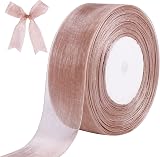 Tenn Well Rose Pink Ribbon 40mm x 50 Yards Double Sided Chiffon
