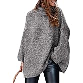 PRETTYGARDEN Women's 2026 Fall Turtleneck Oversized Sweaters Long Sleeve Chunky Knit Pullover Tops Winter Fashion Clothes