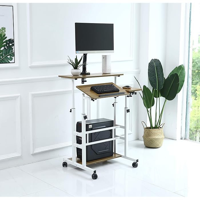Buy UNICOO Rolling Laptop Cart, Height Adjustable Sit Stand