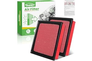 RVGOLF 2PCS Engine Air Filter CA10755 for 2011-20 Toyota Sienna; 14-19 Highlander; 2010-2022 Lexus Rx350; 2011-26 Dodge Durango; 2011-2021 Jeep Grand Cherokee, Replace #17801-0P050 Automotive Accessories