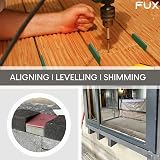 FUX Glazing Packers 20 Heavy Duty Plastic Shims 60x40x15mm Brand Germany view 6